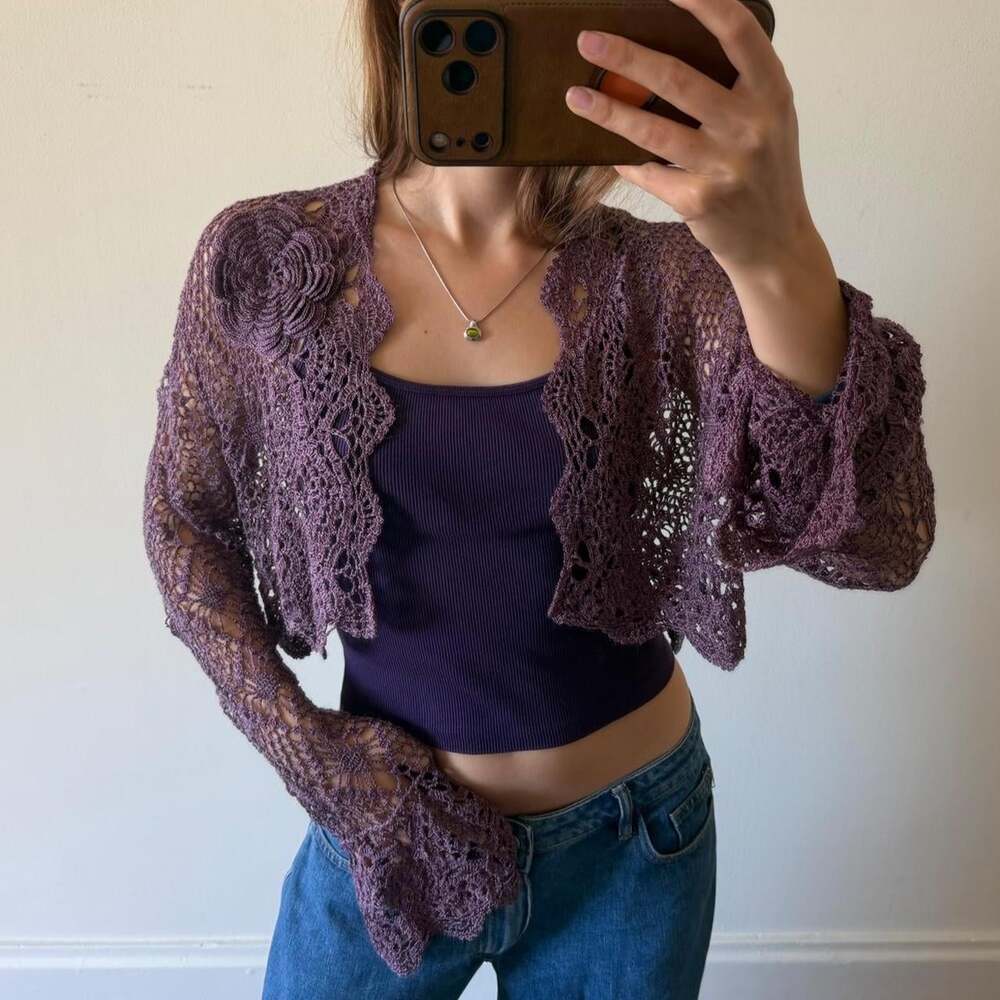 Women's Purple Cardigan